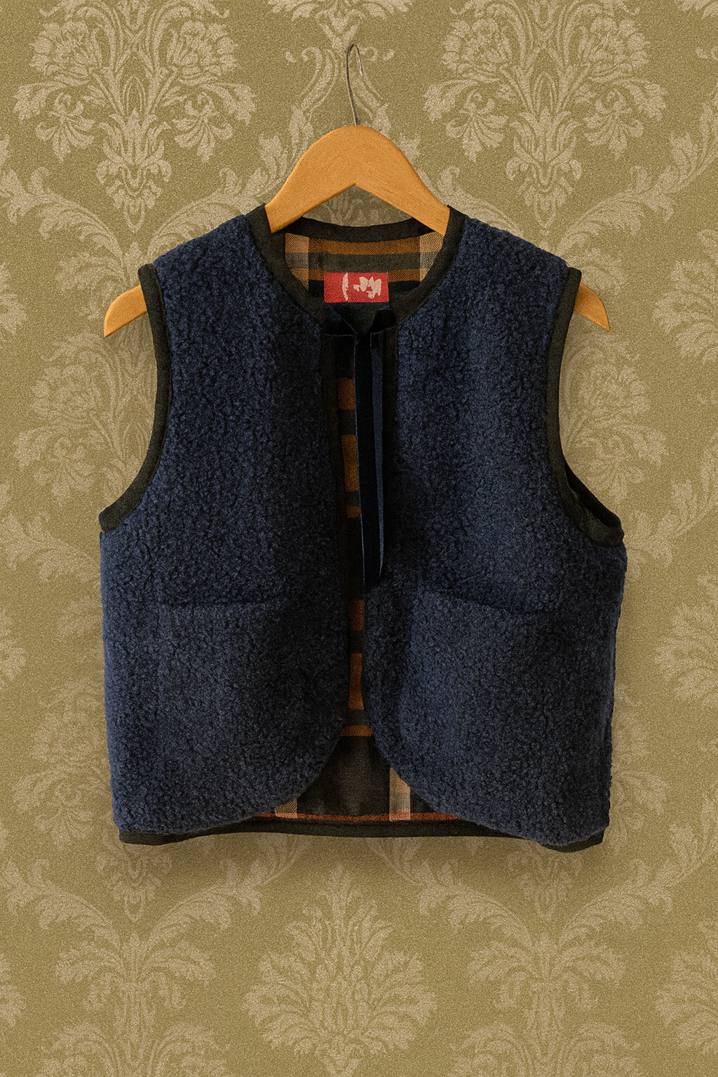 Gilet Reversibile in Lana Bouclè