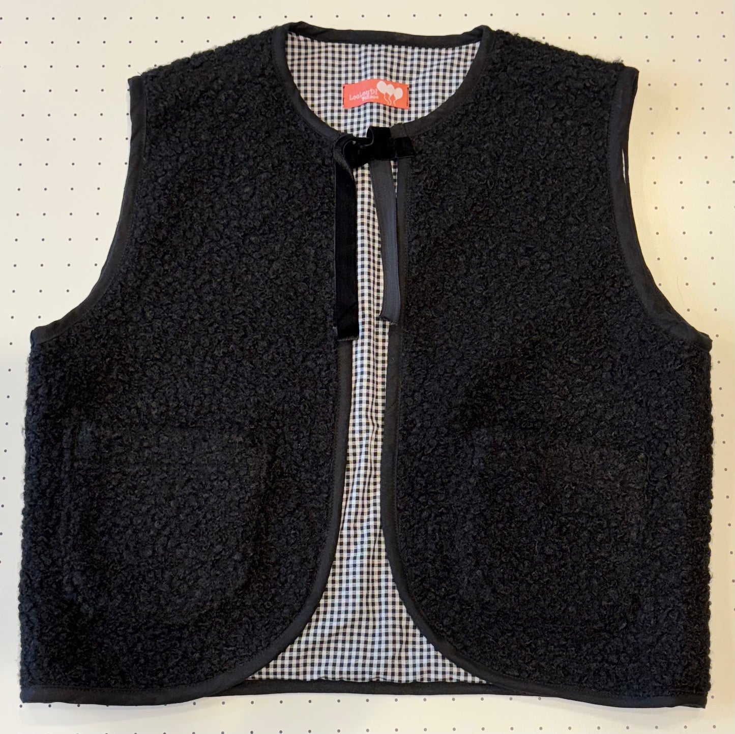 Gilet Reversibile in Lana Bouclè