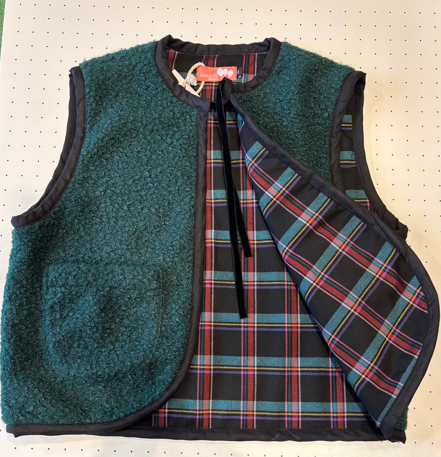 Gilet Reversibile in Lana Bouclè