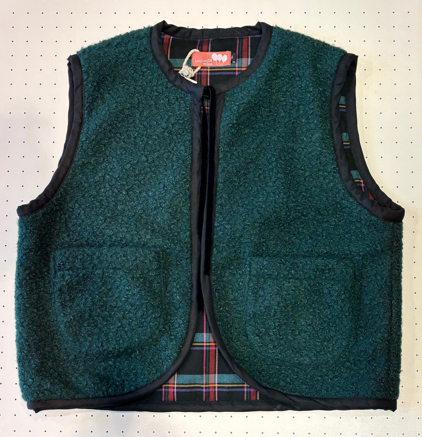 Gilet Reversibile in Lana Bouclè