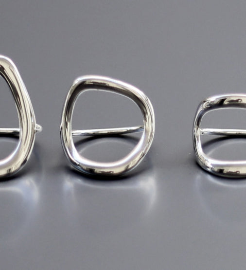 BLOTS Loop Big Pebble in Argento
