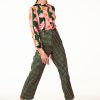 Pantaloni in Velluto Square Pink