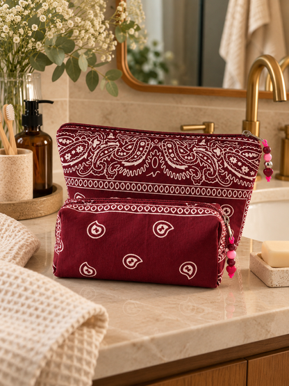 Bandana Beauty Case in Bordeaux