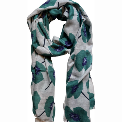 Sciarpa In Cashmere - Floral Print