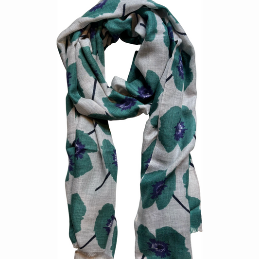 Sciarpa In Cashmere - Floral Print