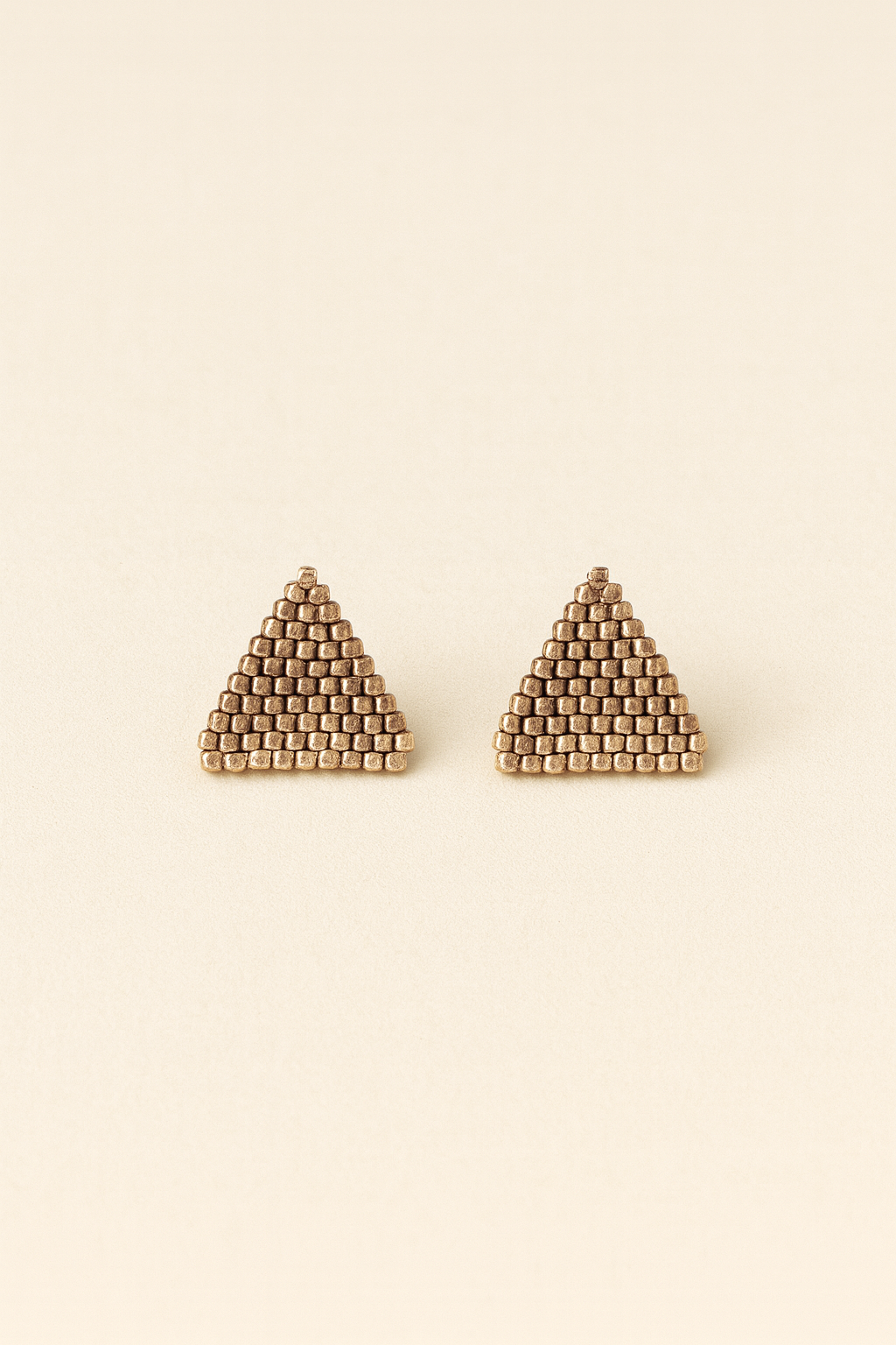 Mini Triangle Handwoven Earrings