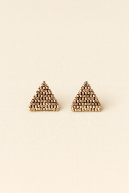 Mini Triangle Handwoven Earrings
