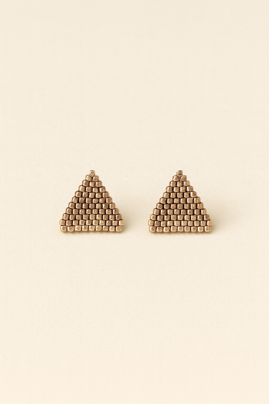 Mini Triangle Handwoven Earrings