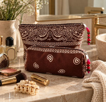Bandana Beauty Case in Brown