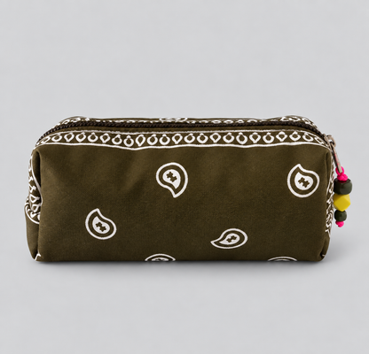 Bandana Beauty Case in Olive Green