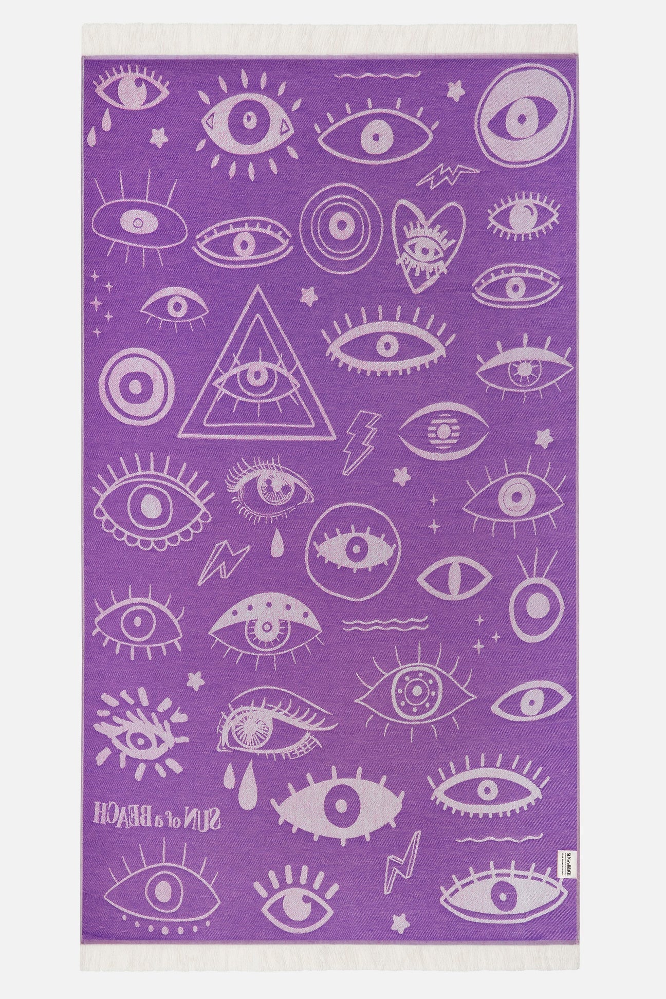 Feather Beach Towel – Electric Eyes | Sun of a Beach