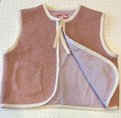 Gilet Reversibile in Lana Bouclè