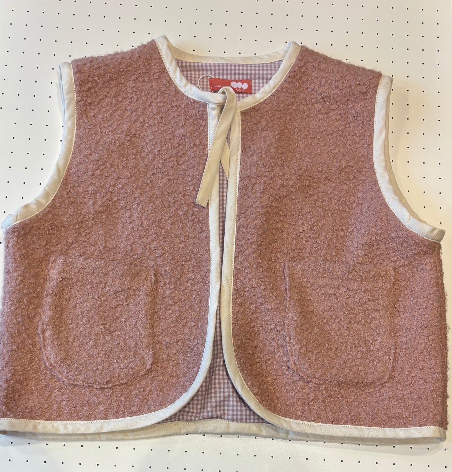 Gilet Reversibile in Lana Bouclè