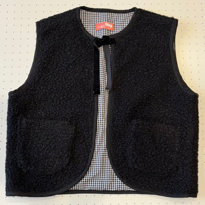 Gilet Reversibile in Lana Bouclè