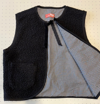 Gilet Reversibile in Lana Bouclè