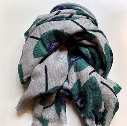 Sciarpa In Cashmere - Floral Print