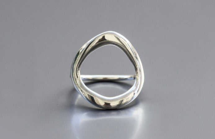 BLOTS Loop Small Pebble in Argento