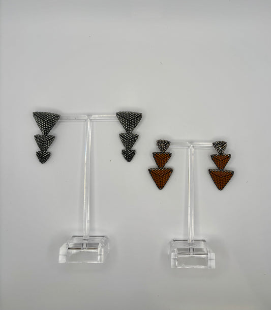 Orecchini Triangolo in Perline